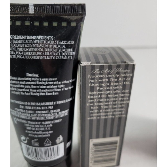 The Art of Shaving Set Peppermint Beard Wash Conditioner Oil Shaving Cream Brush - Picture 14 of 14